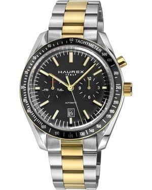 Haurex Italy Missione 316L Stainless Steel Case, Bezel, Dial, Bracelet Watch - Grey