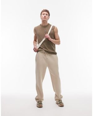 TOPMAN Straight Leg Jogger - Natural