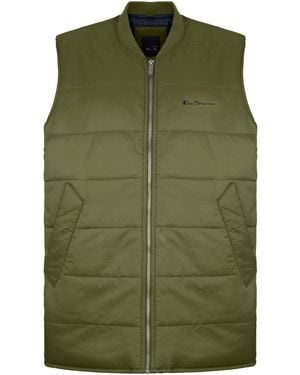 Ben Sherman Quilted Gilet - Green