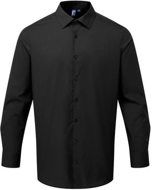 PREMIER Poplin Long-Sleeved Formal Shirt - Black