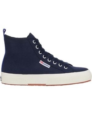 Superga Adult 2750 Cotton Mid Cut High Tops /Spectrum/Avorio) - Blue