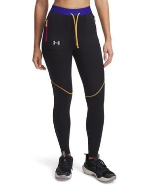 Under Armour Trial Run Solid Patterned Leggings - Blue