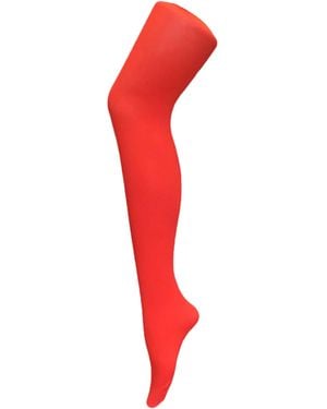 Sock Snob 80 Denier Ondoorzichtige Effen Gekleurde Panty's - Rood