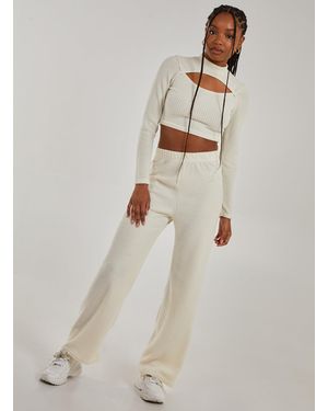 Pink Vanilla Soft Brushed Flares - Grey