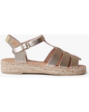 Toni Pons Emma Espadrille Sandals Platinum - Metallic