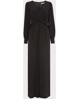LK Bennett Valerie Jumpsuit, Polka Silk - Black