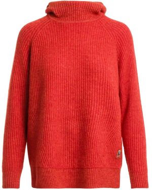 Parajumpers Tory Knitted Hoodie Comfort Fit Wool - Red