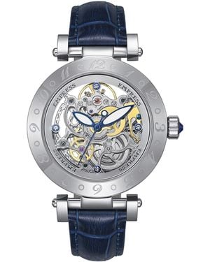 Empress Theodora Automatic Leather-Band Watch - Metallic
