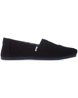 TOMS Recycled Cotton Alpargata Espadrille Court Shoes - Blue