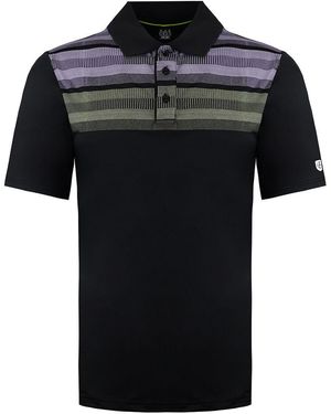Island Green Matrix /Lime Golf Polo Shirt - Black
