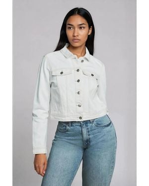 Secret Label Cropped Denim Jacket - White