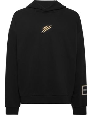 Philipp Plein Hoodie Sweatshirt Label - Zwart
