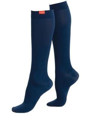 VIM & VIGR Brede M-Wicking Nylon 15-20 Mmhg Compressiesokken - Blauw