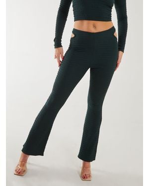 Pink Vanilla Popcorn Cut Out Flares - Black