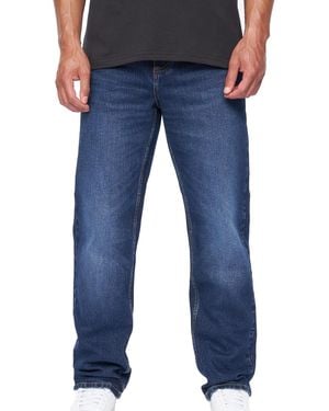 Duck and Cover Rushawn Relaxed Fit Jeans Mid Wash - Blue