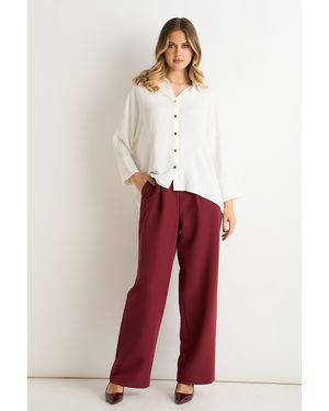 Gini London Kimono Oversized Blouse - Red