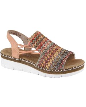 Rieker Gehaakte Sandalen (Veelkleurig) - Bruin