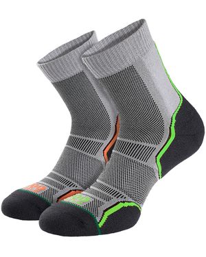 1000 Mile Socks 2 Pack Trail Single Layer Moisture Wicking Merino Wool - Grey