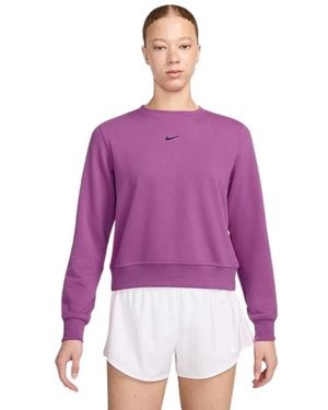 Nike Small Swoosh Logo Fuschia Sweatshirt - Purple