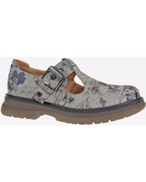 Cipriata Cira T-Bar Buckle Shoes - Grey