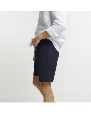 River Island Slim Fit Waffle Shorts - Blue