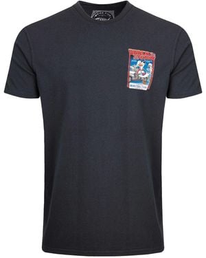 Weird Fish Graphic Print Cotton T-Shirt - Black