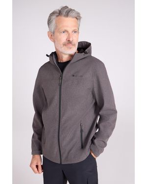 Mountain Warehouse 'Reykjavik' Textured Softshell Jacket Water Resistant Breathable Activewear - Grey