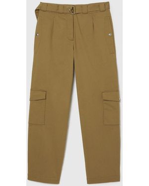 Lacoste Cotton Gabardine Cargo Trousers - Green