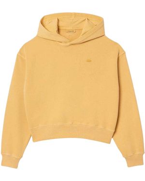 Lacoste Natural Dyed Oversized Hoodie (Oranje Melange) - Geel