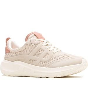 Hush Puppies Seventy8 Runner Suede Stone Trainers - White