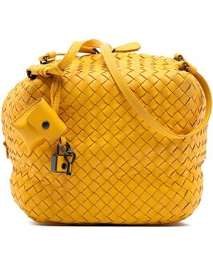 Bottega Veneta Pre-Owned Nappa Intrecciato Cube Crossbody - Yellow