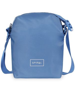 Spiral Accessories Rectangle Cross Body Bag With Hardware - Blue