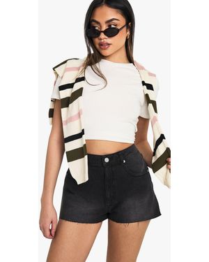Boohoo Denim Mini Short - Black