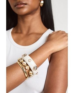 Boohoo Sea Shell Detail Bracelet 3 Pack - Black