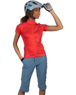 Endura Ladies Hummvee Lite Cycling 3/4 Shorts Steel) - Red