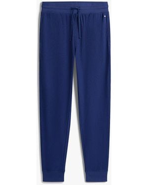 Tommy Hilfiger Waffle Pant Cuffed Joggers Cotton - Blue