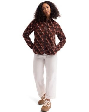 Trespass Ladies Jessie Printed Fleece Jacket - Brown