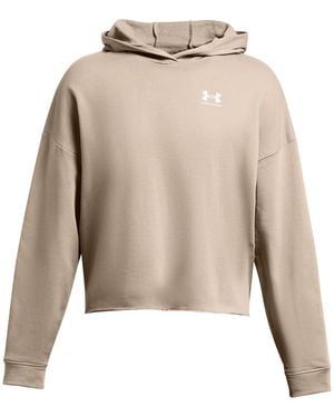 Under Armour Ua Rival Terry Os Hoodie Hoody - Natural