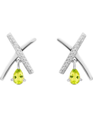 Orphelia 'Charlotte' 925 Sterling Drop Earrings - Blue