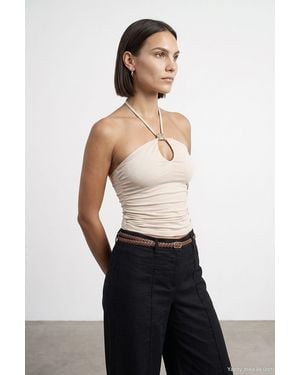Dilvin Tencel Blend Blouse - White