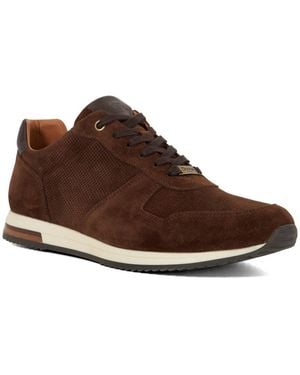 Dune Trilogy Suede Lace-Up Shoes - Brown