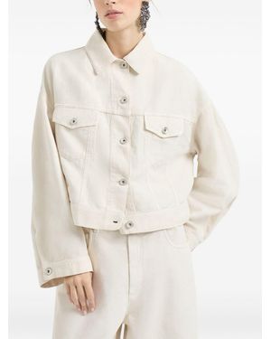 Brunello Cucinelli Linen And Cotton Blend Jacket - White