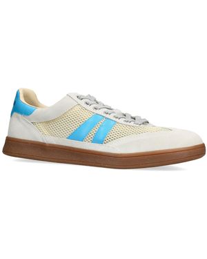Steve Madden Leather Cassey Trainers - Blue