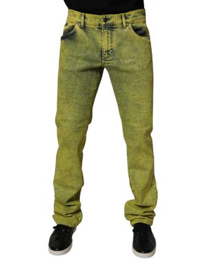 Dolce & Gabbana Rechtholige Acid Wash Jeans - Groen