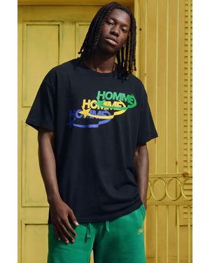 BoohooMAN Oversized Homme Repeat Logo T-Shirt - Yellow