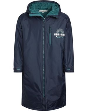 Weird Fish Adult Atlantic Waterproof Changing Robe Surf) - Blue