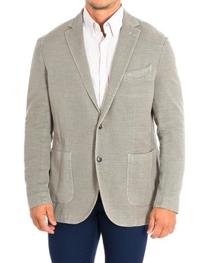 La Martina Long Sleeve Blazer With Regular Fit Jmja08-Tl090 - Grey
