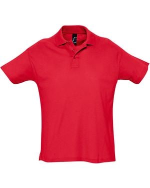 Sol's Summer Ii Pique Short Sleeve Polo Shirt - Red
