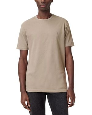 AllSaints Crew Neck Short Sleeve T Shirt - Natural