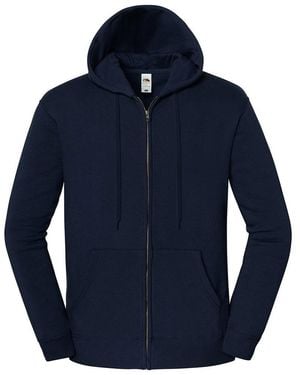Fruit Of The Loom Adult Iconic Premium Full Zip Hoodie (Deep) - Blue